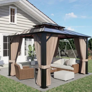 Hardtop Gazebo with Netting