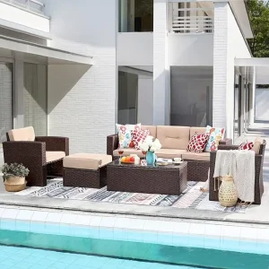 7 Piece Outdoor Patio Furniture Set