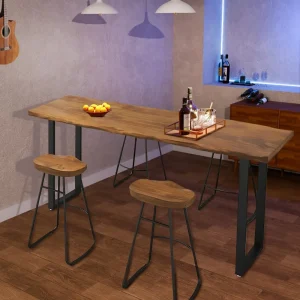 Solid Wood Long counter-height bar table