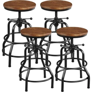 Counter Height Industrial, Adjustable Bar Stools set of 2