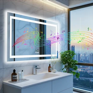Bluetooth LED Lighted Bathroom Mirror