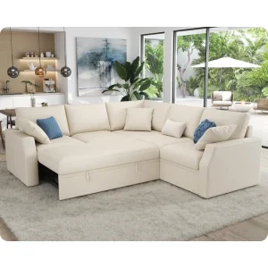 Sleeper Couch with Storage Seat