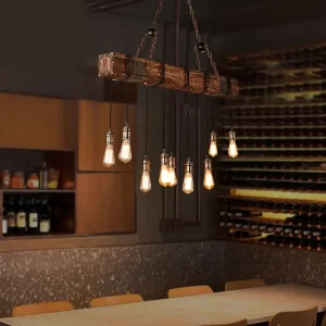 Wooden Beam Light Chandelier