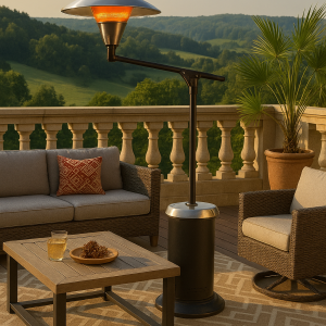 38,200 BTU Stainless Steel Patio Heater with Swivel Arm