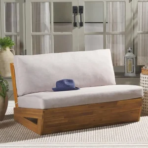 Indoor/outdoor Grey Solid Wood Sofa