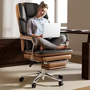 Reclining Office Chair with Footrest