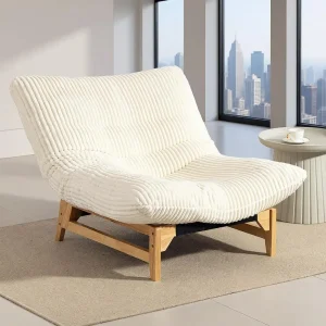 Indoor Bean Bag Chair with Wooden Frame